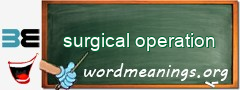 WordMeaning blackboard for surgical operation